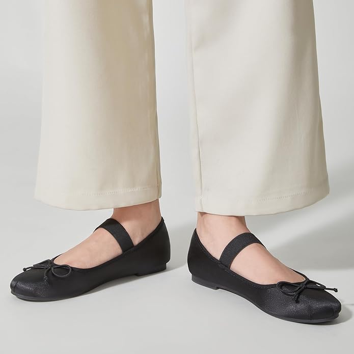 Elastic Strap Cute Bowknot Ballet Flats