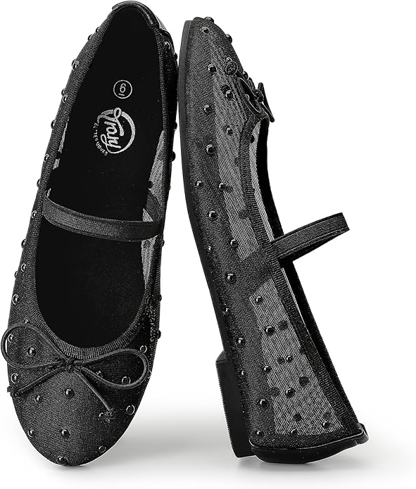 Cute Bowknot Mesh Ballet Flats