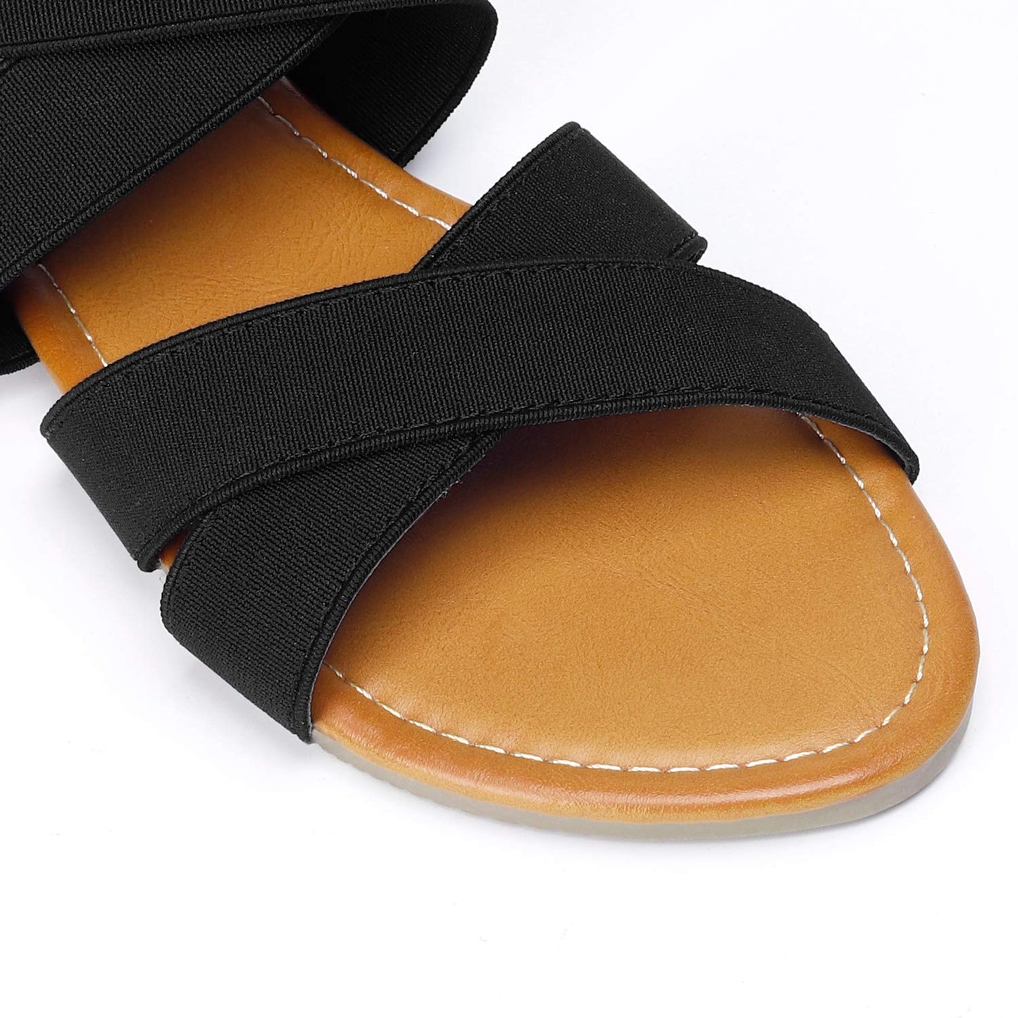 Ankle Strap Elastic Flat Sandals