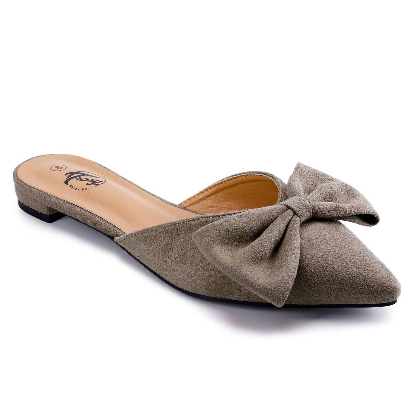 Backless Bow Pointed Toe Mules