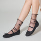 Cute Bowknot Mesh Ballet Flats