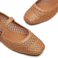 Woven Mary Jane Flat Shoes
