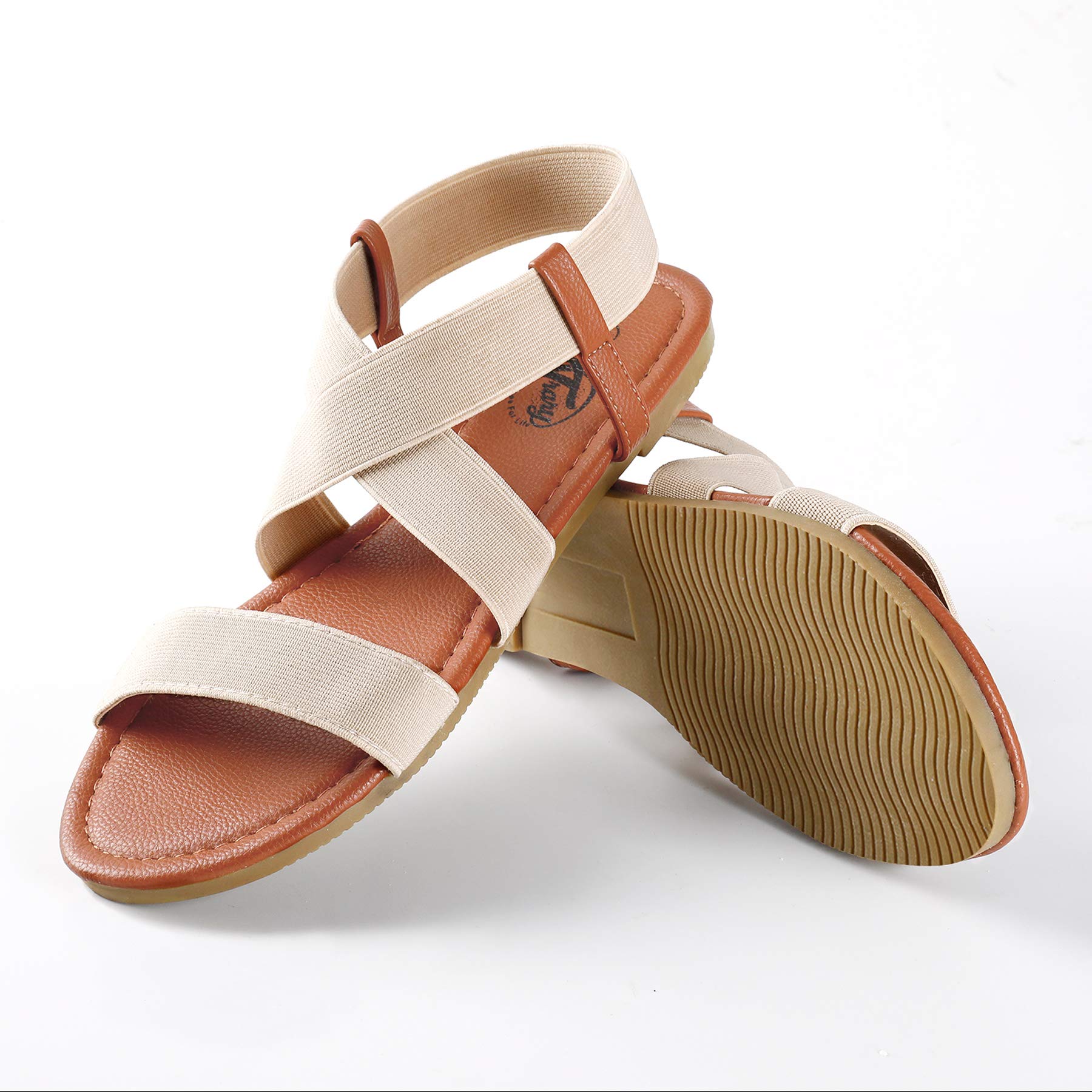 Shop Plain Slip-On Flat Sandals with Elastic Strap Online | Max Saudi