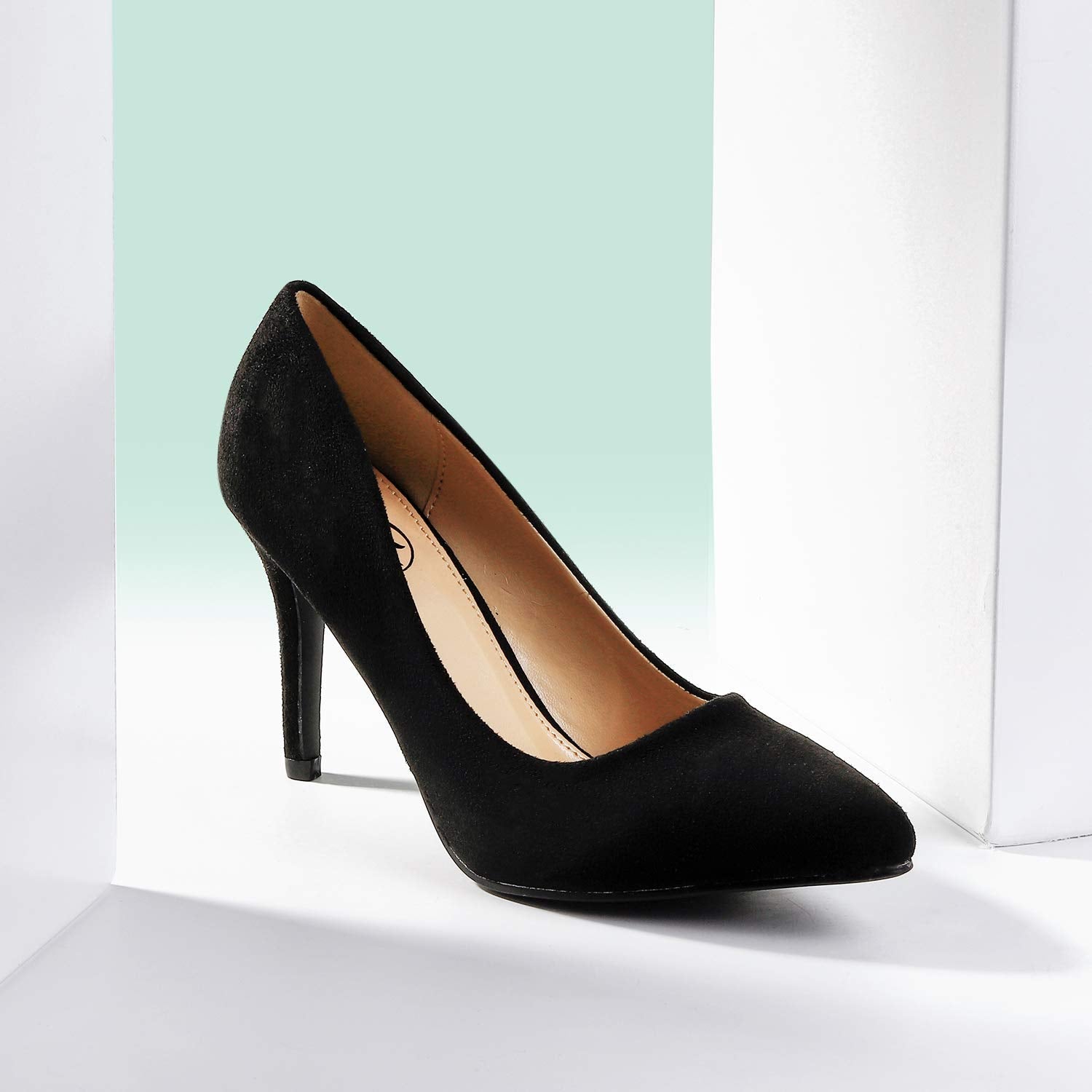 Blade Black Satin Court Heels With Scallop Edge – Club L London - USA