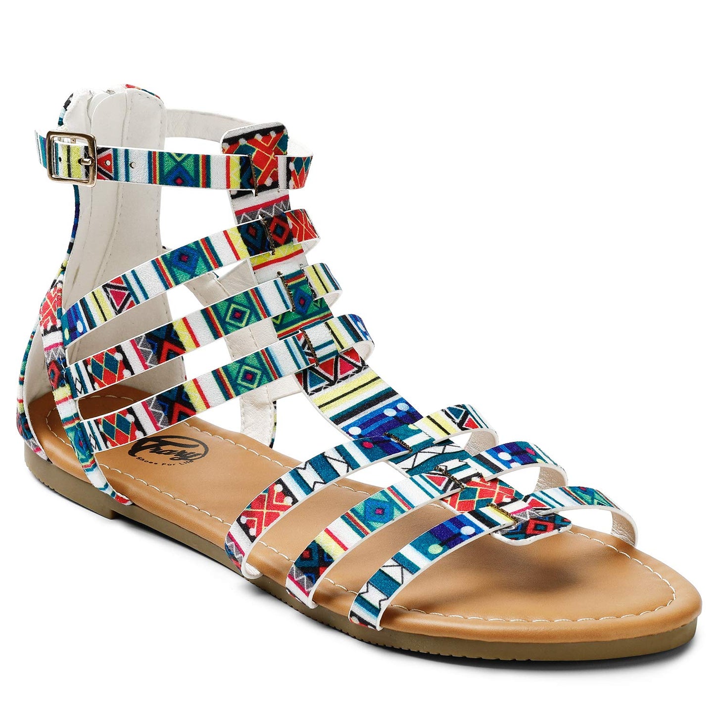 Trary Women's Sandal, Comfortable Gladiator Sandals Ankle Strap