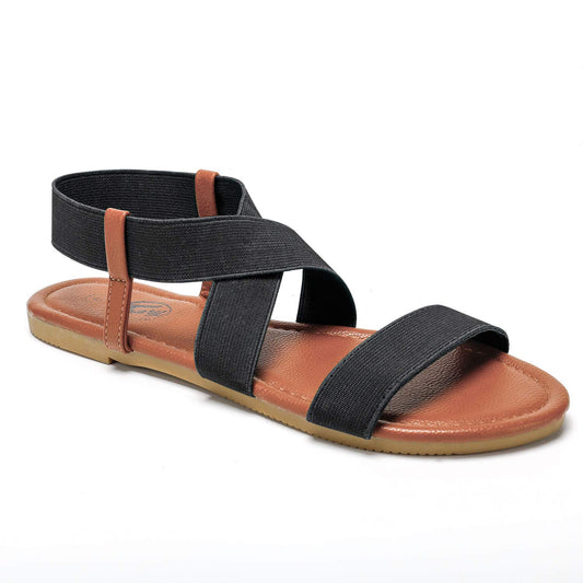 Elastic Strap Cute Flat Sandals